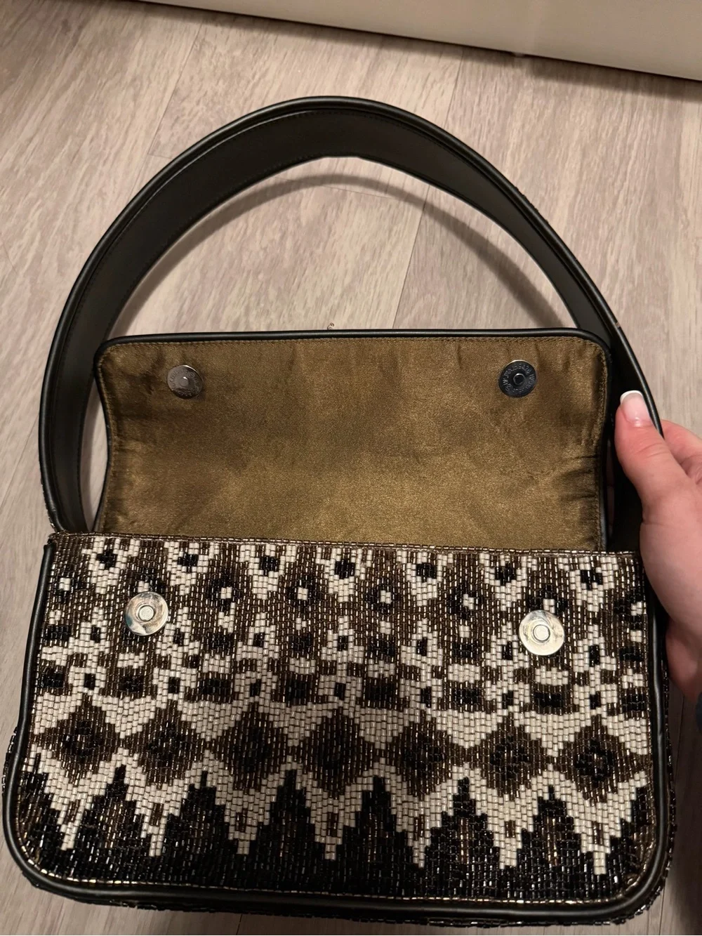 STAUD Tommy Beaded Shoulder Bag
